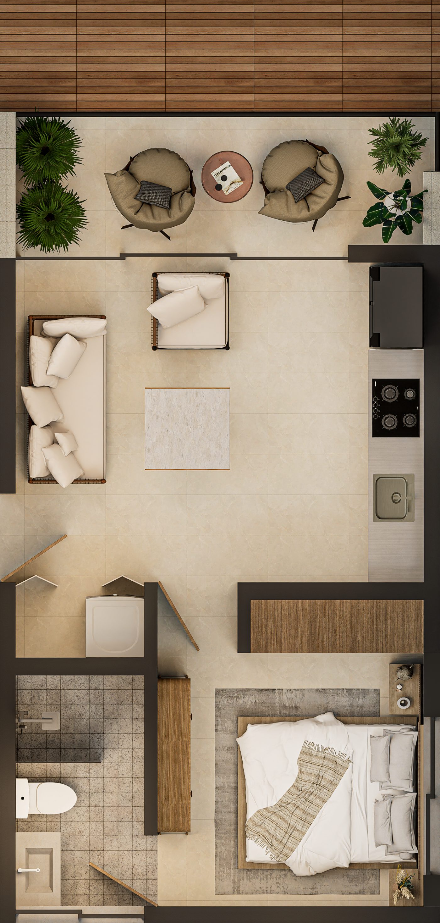 Planta 1 dormitorio
